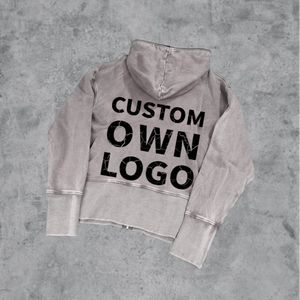 Sudadera con capucha transpirable ecológica con cremallera completa y serigrafía bordada de invierno para hombre 2025 - Product Image 2