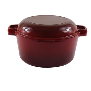Vente directe de <span class=keywords><strong>cocotte</strong></span> <span class=keywords><strong>en</strong></span> <span class=keywords><strong>fonte</strong></span> émaillée avec couvercle combiné (les couleurs peuvent être personnalisées) - Product Image 2