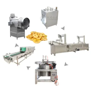 Automatic Plantain Chips Production Line Chips Plantain Ligne Production Banana Chips Maker Machine