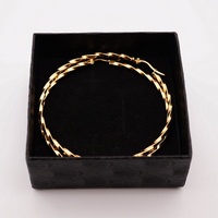 Boucles d'oreilles créoles grandes torsadées plaquées or 18K hypoallergéniques, mode femme pour soirées