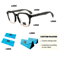 Monturas de Gafas de Lectura Cuadradas de Acetato de Alta Calidad, Ligeras, Diseño Nuevo, Venta al Por Mayor, Logotipo Personalizado, Unisex