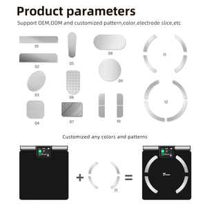 독특한 OEM/ODM 스마트 바디 근육 뼈 Bmi 스케일 8 전극 구성 분석기 블랙 체지방 스케일 Led 스마트 체지방 스케일 - Product Image 5