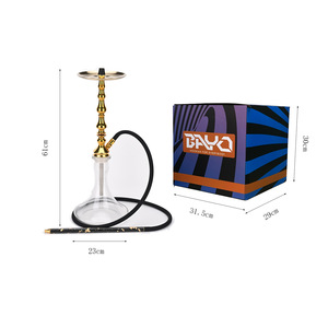 Narghilè <span class=keywords><strong>Venus</strong></span> Modello Stella Dorata Antivento in Ottone con Tubo Singolo Grande, per Fumo Intenso, Vendita all'Ingrosso Transfrontaliera - Product Image 5