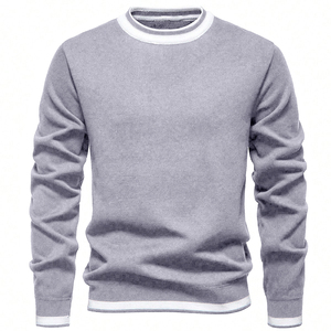 Suéter de punto para hombre con cuello redondo, estilo holgado, de moda, para invierno - Product Image 3
