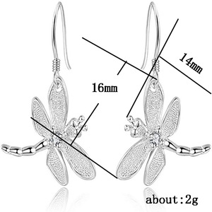 Orecchini a perno con cristalli a forma di libellula da donna, stile insetto, accessori per uso quotidiano - Product Image 5