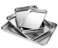 Fabrication 600*400 Plateau en acier inoxydable de qualité alimentaire Plateau de cuisson en aluminium de 18*26 pouces Plateau de cuisson pour la cuisson NP8217