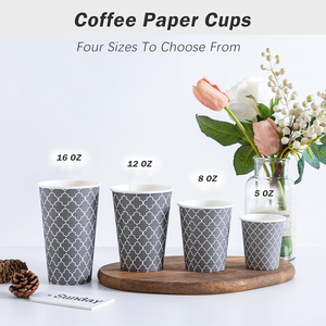 Cá nhân dùng một lần đôi tường thủ công cốc giấy với tay áo nắp 8oz 10oz 12oz 16oz công suất cho cà phê nóng hoặc trà - Product Image 4