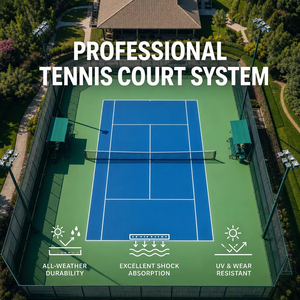 Fournisseur direct du fabricant, revêtement de sol pour terrain de tennis en PVC Flyon, grande capacité, résistant à l'usure, certifié CE - Product Image 1