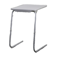 Table pliante légère en plastique avec plateau réglable, bureau portable pour ordinateur portable, table de repas pour canapé et lit