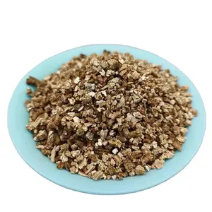 Factory wholesale high quality large particle 3-6mm gold insulation material expanded vermiculite flakes