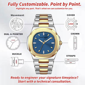 맞춤형 고급 클래식 럭셔리 손목시계 방수 남성용 맞춤형 로고 독특한 스테인리스 스틸 손목시계 OEM - Product Image 2