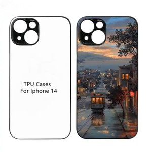 Vente en gros d'ébauches en Tpu Pc pour <span class=keywords><strong>Iphone14</strong></span> <span class=keywords><strong>Pro</strong></span> Max Coques 2D avec étui de téléphone en verre trempé 2D Sublimation - Product Image 2
