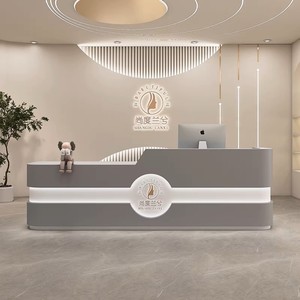 Mostrador de Caja Minimalista Moderno, Mostrador de Recepción para Empresas, Salón de Belleza, Tienda de Ropa Femenina, Institución de Capacitación, Peluquería - Product Image 4