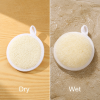 Éponge en loofah biodégradable multicolores avec bords cousus pour le gommage du corps, pour la douche, le bain et l'utilisation à domicile