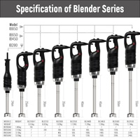 Blender Imersi Komersial Tugas Berat 650W Mixer Tongkat Tangan dengan Batang Stainless Steel Panjang