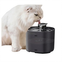 Fontaine à eau pour animaux de compagnie 2,2 L moderne, durable, super silencieuse, intelligente, écologique, portable, rechargeable pour chats, chiens, petits animaux, en plastique