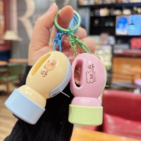 Mini lampe torche porte-clés de dessin animé, jouet lumineux pour enfants, pendentif mignon pour couple, décoration de sac à dos, petit cadeau en gros