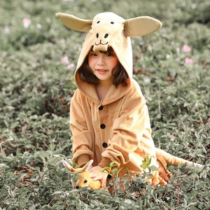 Trẻ Em Kangaroo Mẹ Mascotte Halloween Trang Phục Chàng Trai Cô Gái Cosplay Linh Vật Trang Phục Áo Liền Quần Bé Cha Mẹ Trẻ Em Động Vật Có Mũ Trùm đầu Ăn Mặc - Product Image 2