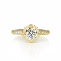 Bague de mariage pour femme Lotus 1ct, luxe léger, argent sterling S925 plaqué or 18 carats, bague en moissanite