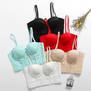 2022 Neueste Damen bekleidung Mode Damen Outwear Korsett 3D Schmetterlinge Spitze Fisch knochen Sweet Tube Top BH Camisole Tank Tops