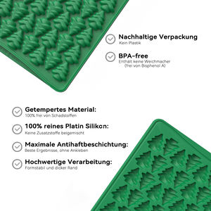 Moules en silicone faciles à nettoyer pour la pâtisserie : Moules à chocolat en forme de dinde, bonhomme en pain d'épices et sapin de Noël pour Thanksgiving et Noël - Product Image 5