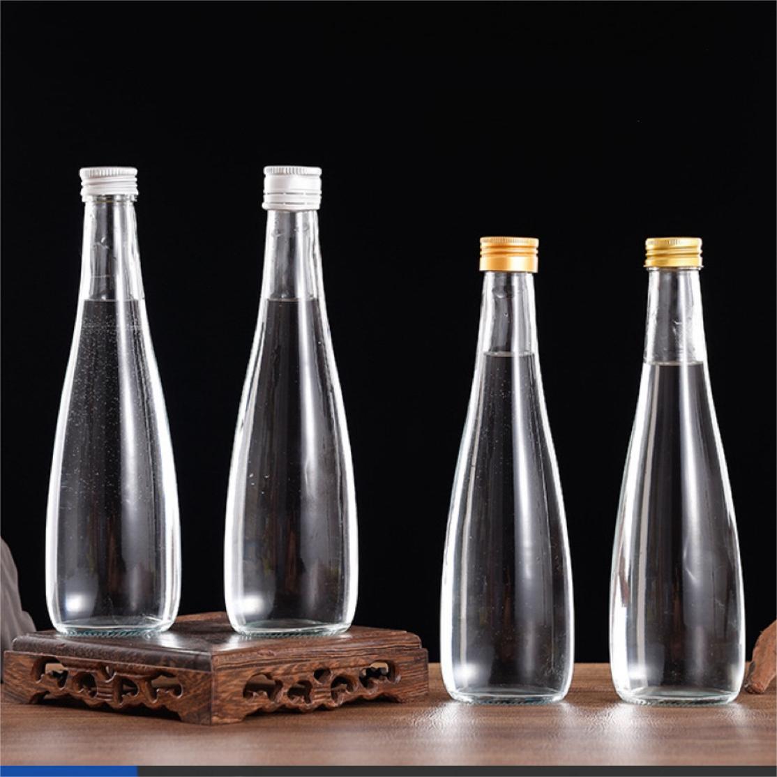 Custom 330ml & 500ml Glass Mineral Water Bottles with Screw Cap