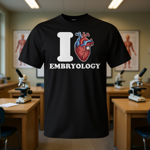 T-shirt drôle sur la science de l'embryologie et de l'anatomie du cœur - Product Image 3