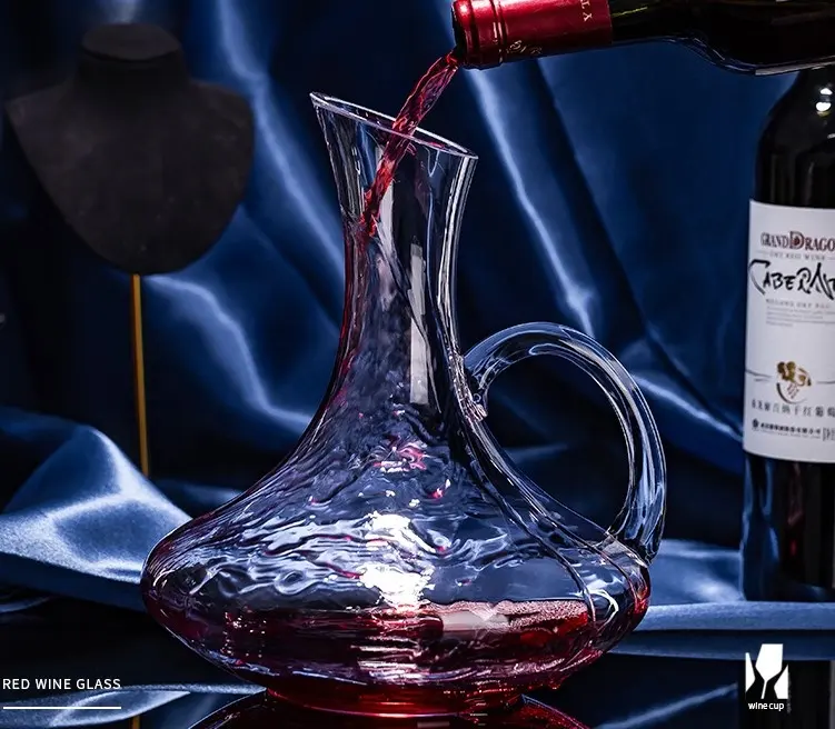 Copo de cristal de vinho tinto transparente de alta pureza personalizado