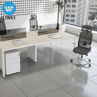 Station de travail modulaire en bois moderne personnalisable Bureau de bureau durable avec cloison Écologique et réglable Garantie de 3 à 5 ans