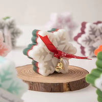 Sechs-Sterne-Schneeflocken-Duftkerze, personalisiert, kreatives Geschenk für Feiertage, Weihnachtsfeiern, Diwali, Vatertag, Sojawachs