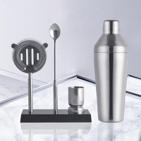 Ensemble d'outils de bar personnalisables en acier inoxydable et acrylique, écologiques, modernes, certifiés CE, avec support, vente en gros par Creation Factory