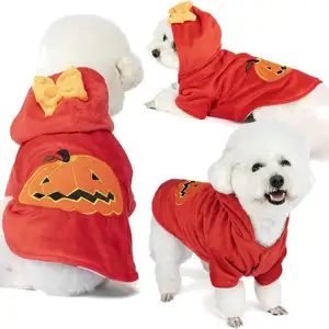 Disfraz de calabaza de Halloween para mascotas para perros y gatos, abrigo de Otoño Invierno, ropa superventas de Amazon