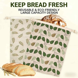Sac de conservation en coton ciré pour la conservation de la fraîcheur du pain, facile à nettoyer, personnalisable avec logo OEM, pour l'approvisionnement mondial - Product Image 4