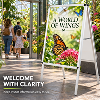 Support d'affiche pliable réutilisable avec graphismes interchangeables