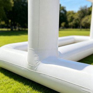 Piste de course gonflable en PVC blanc pur certifiée DFRL EN14960 avec clôture et souffleur, garantie 3 ans, 20x26FT, installation facile - Product Image 2