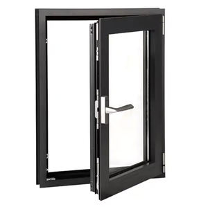 LEDOW Fenêtres à battants modernes en aluminium Slimline Tilt Turn Black Window Glass Grey Handle <span class=keywords><strong>Double</strong></span> Triple Glazing for Villas USA - Product Image 6