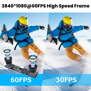 Telecamera USB 3D Stereo VR Sincronizzata 4MP 60fps 3840*1080P UVC Mini Modulo Fotocamera USB a Doppia Lente con Obiettivo Grandangolare 180 Gradi - Product Image 4
