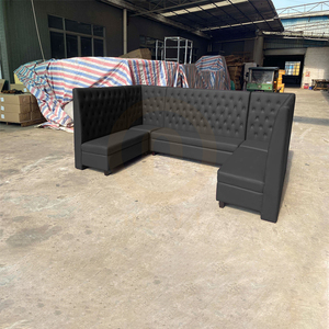 Sedia Circolare a U in Pelle <span class=keywords><strong>Vintage</strong></span> Personalizzata con Lavorazione Trapuntata per Night Club, Lounge Hookah e <span class=keywords><strong>Bar</strong></span> BT221 - Product Image 3