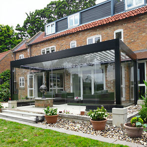 Su geçirmez panjur çatı sistem kitleri açık Gazebo bahçe biyoiklimatik alüminyum Pergola - Product Image 1