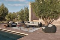 Nordic Style Freizeit Patio Webseil Rundbogen Schöne Gartens ofas Gartenmöbel