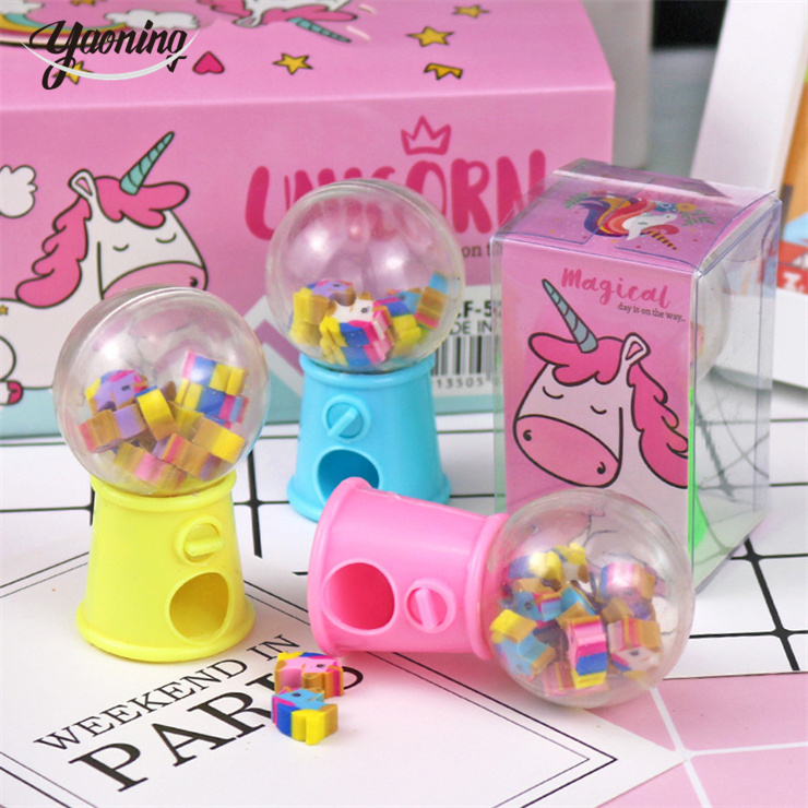 Оптовая продажа, настраиваемый дизайн 2023, новейшие школьные принадлежности, ластик, канцелярские принадлежности, бесплатный образец, ластики с милым единорогом для детей оптом