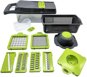 Multifunktion früchte Nüsse Fleisch verarbeiter Brecher Salat Zwiebel Mini Manual Food Chopper mit Slicer Egg Beater