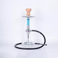 Ensemble de narguilé en aluminium nouveau design Shisha avec accessoires vase en verre Huka Sheesha narguilé portable