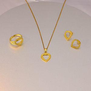 أساور كاحل مزدوجة الطبقة للنساء، سلسلة كوبية من الفولاذ المقاوم للصدأ مطلية بالذهب عيار 18 قيراط، طقم قلادة وسوار بلون فضي - Product Image 3