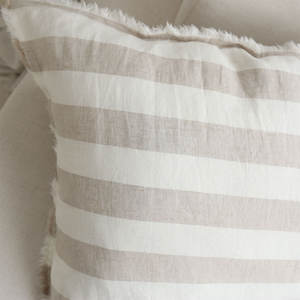 2024 gros frange 100% lin taie d'oreiller ensemble femme au foyer style enveloppe taie d'oreiller taie d'oreiller avec des cravates doux et confortable - Product Image 5