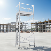 Système d'échafaudage mobile en alliage d'aluminium de 6 m au design moderne avec échelle haute résistance et plateforme Andamio