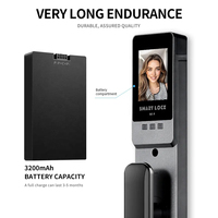 Fabrieks prijs 3D Wishome Lock slimme deurvergrendeling met gezichtsherkenning, biometrische vingerafdruk, code, kaart en cloud.