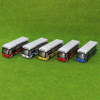 EBS10003 1:87 12V Modelo de Autobús a Escala TT/HO, Autobús Express Iluminado, Modelo de Autobús Fundido a Presión