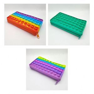 Juego de Burbujas de Silicona Coloridas para Niños y Adultos, Estuche para Lápices Antiestrés, Bolsa de Maquillaje, Juguetes para Cuadernos - Product Image 3