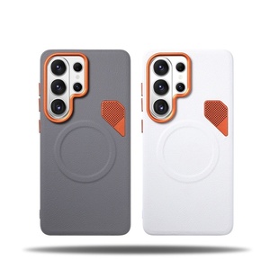 เคสโทรศัพท์หนัง PU แบบแม่เหล็กสำหรับธุรกิจ สำหรับ Samsung S26 S24 S25Ultra Plus EDGE พร้อมรูระบายความร้อนโลหะ ป้องกันการกระแทก - Product Image 2